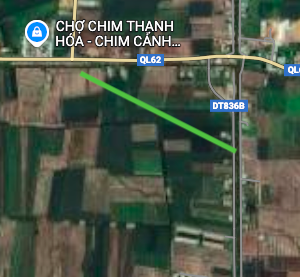 Фактическое местоположение соединительного маршрута Provincial Road 836B на спутниковой карте.