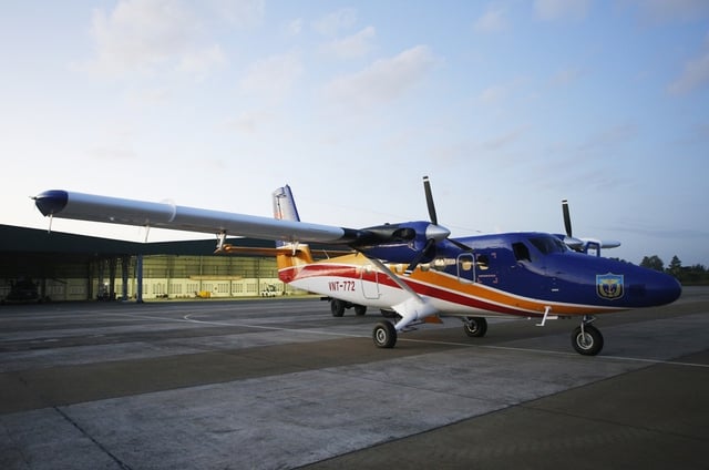 DHC-6 sjöflygplan patrullerar för att kontrollera och förhindra IUU-fiske i södra havet - Foto 1. Thủy phi cơ DHC-6 tuần tra kiểm soát chống khai thác IUU trên vùng biển phía nam- Ảnh 1.
