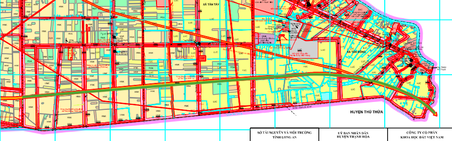 Planning map of the parallel route of National Highway 62 in Tan Tay commune, Thanh Hoa district.