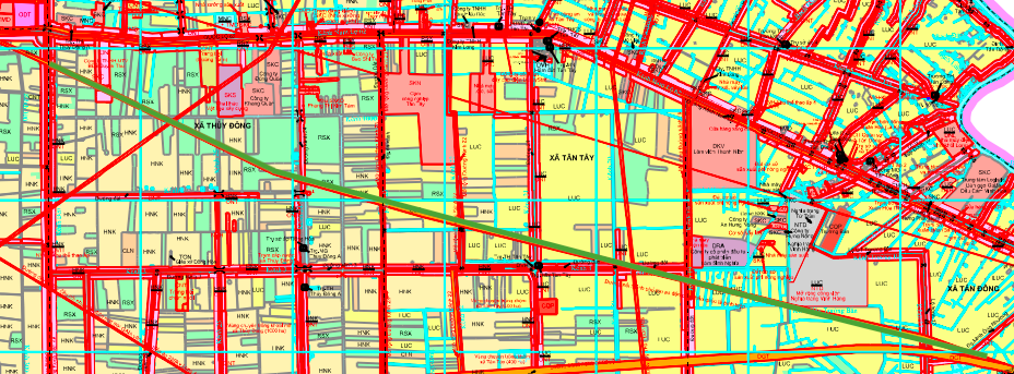 Planning map of the DT836B intersection route in Tan Tay commune, Thanh Hoa district.