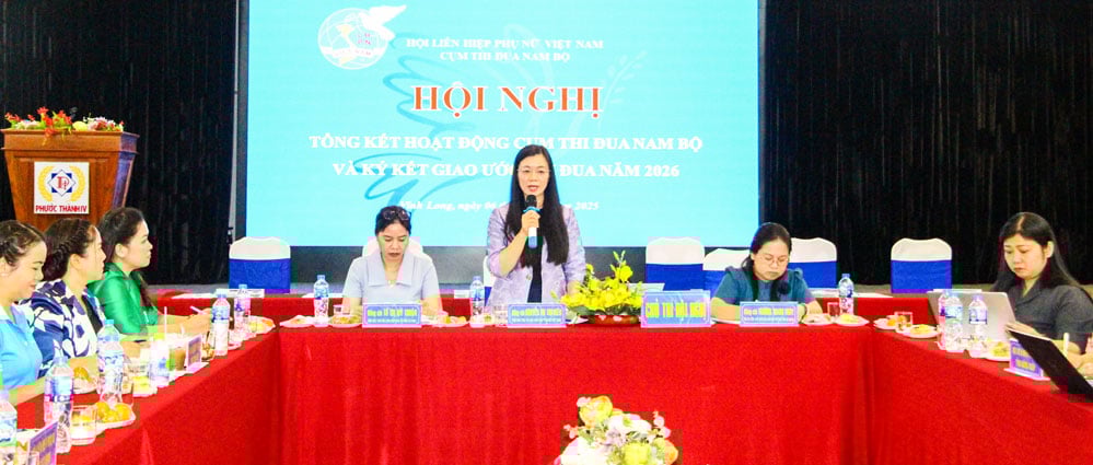 Genossin Nguyen Thi Thu Hien, Vizepräsidentin des Zentralkomitees des Vietnamesischen Frauenverbandes, hielt auf der Konferenz eine Rede.
