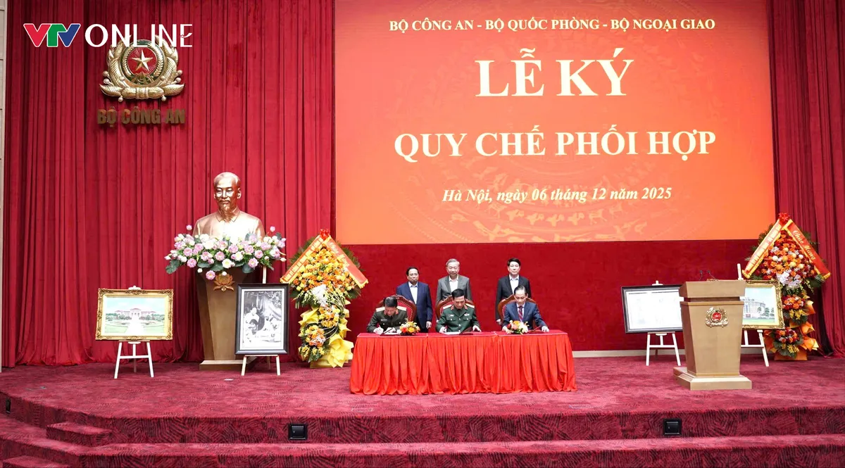 Lễ ký Quy chế phối hợp giữa Bộ Công an, Bộ Quốc phòng và Bộ Ngoại giao - Ảnh 4.