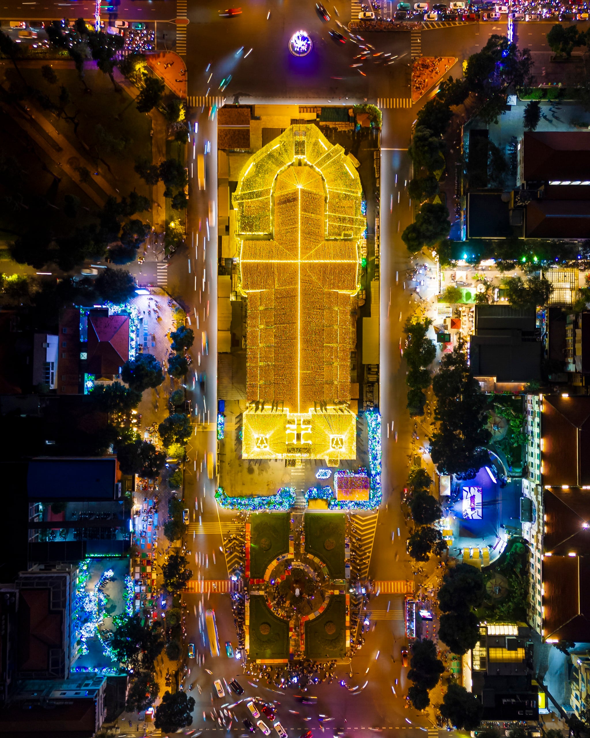 Світлодіодне фото собору Нотр-Дам 4 led nha tho duc ba anh 4