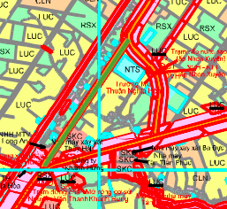 แผนผังการวางผังเส้นทางเชื่อมต่อทางหลวงหมายเลข 02 ในตำบลถั่นเฟื้อก