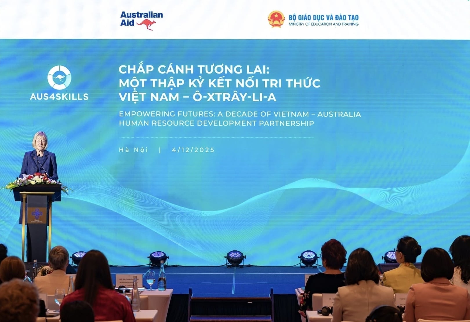 Overview of the 10th Anniversary Conference of the Aus4Skills Program. Photo: Organizing Committee. Toàn cảnh Hội thảo kỷ niệm 10 năm Chương trình Aus4Skills. Ảnh: BTC.