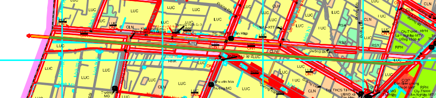 แผนผังการวางผังเส้นทางจะเปิดในตำบลบิ่ญถันตามผังการใช้ที่ดินของอำเภอถันฮว้า
