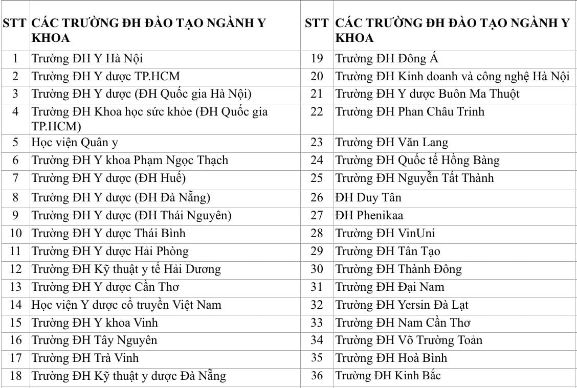 Cả nước có bao nhiêu trường đào tạo bác sĩ và cử nhân luật? - Ảnh 2.