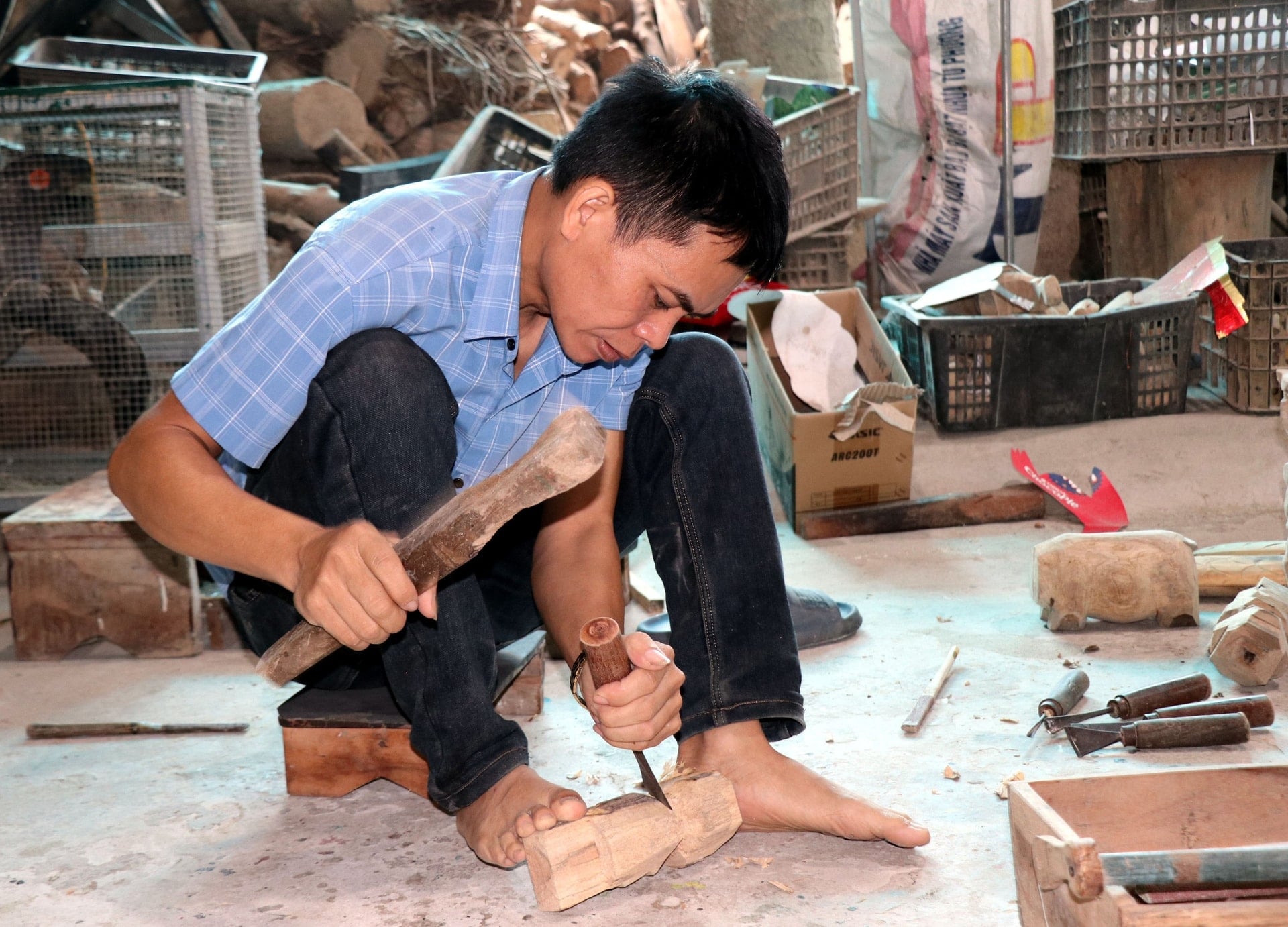 Bevaring av kunsten å lage vanndukker i det moderne liv - Bilde 3. Giữ nghệ thuật múa rối nước giữa nhịp sống hiện đại - Ảnh 3.