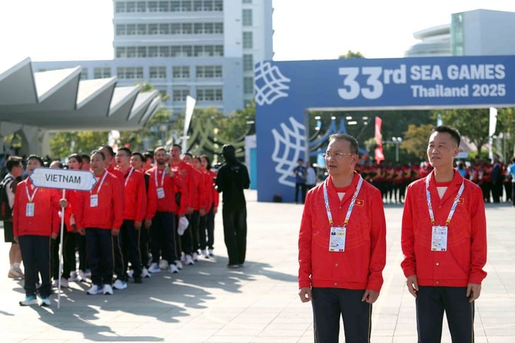 Đoàn thể thao Việt Nam dự Lễ thượng cờ, sẵn sàng cho SEA Games 33 - Ảnh 3.