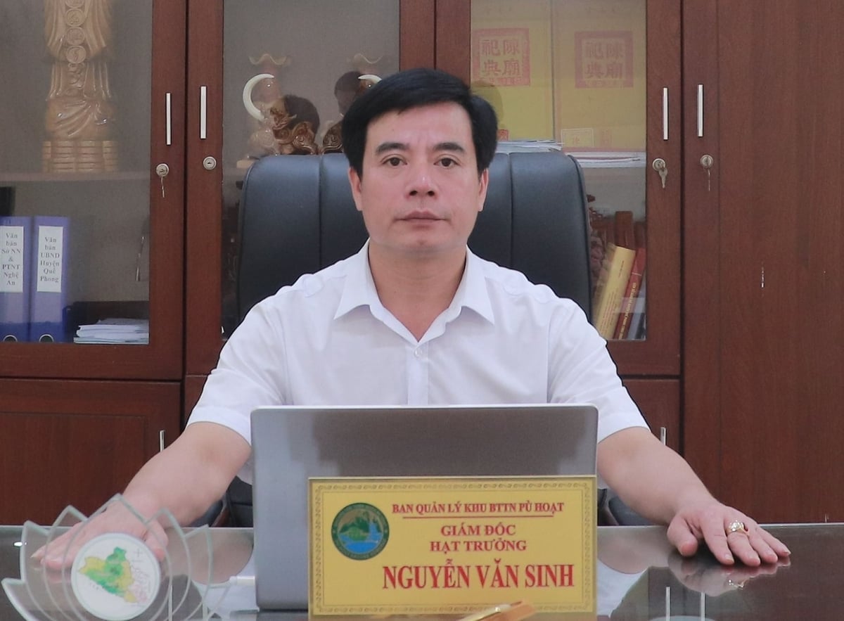 Ông Nguyễn Văn Sinh, Giám đốc Khu bảo tồn thiên nhiên Pù Hoạt. Ảnh: Phạm Tuân.