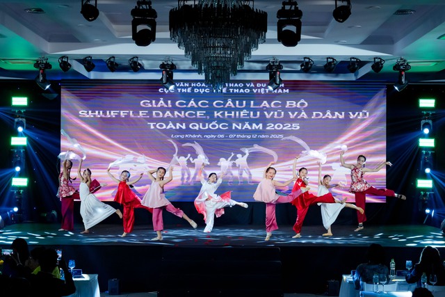 Hấp dẫn giải CLB shuffle dance, khiêu vũ và dân vũ thể thao toàn quốc 2025- Ảnh 1.