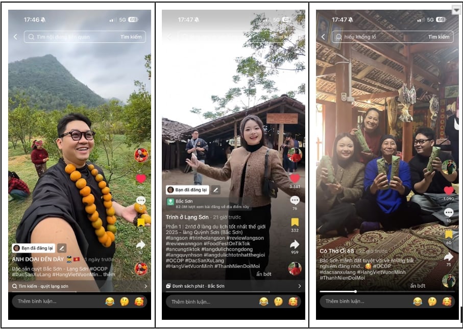 OCOPs produktintroduktionsvideor på TikTok lockar miljontals visningar. Các video giới thiệu sản phẩm OCOP trên TikTok thu hút hàng triệu lượt xem.