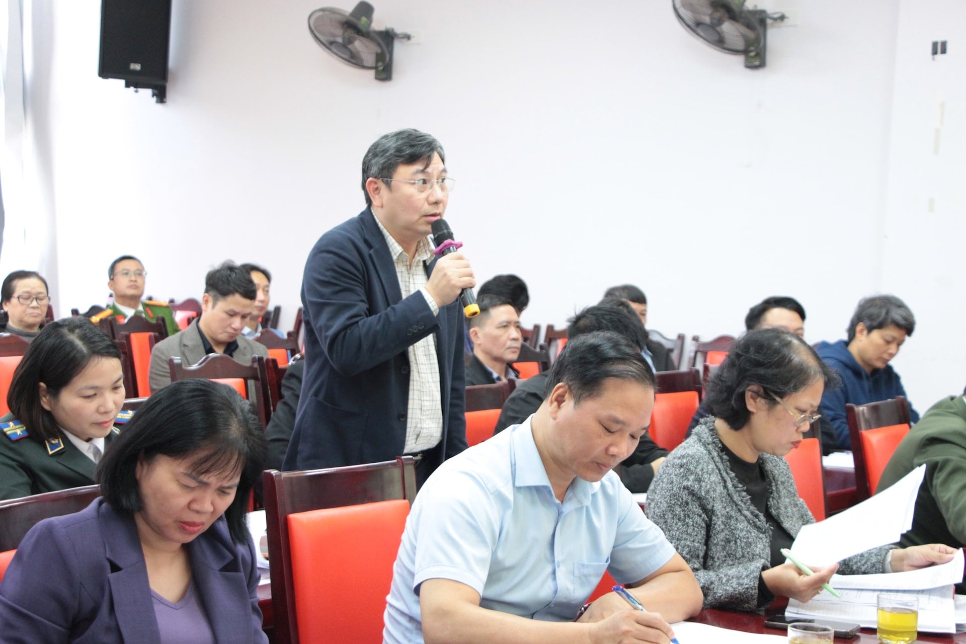 Phường Giảng Võ triển khai kế hoạch cưỡng chế giải phóng mặt bằng đường Vành đai 1- Ảnh 2.