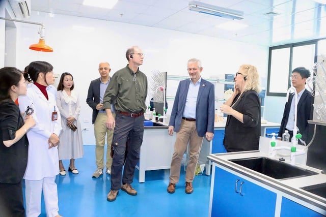 Especialistas médicos dinamarqueses trabalhando em Hung Yen - Foto 2. Đoàn chuyên gia y tế Đan Mạch làm việc tại Hưng Yên- Ảnh 2.