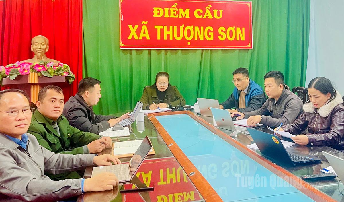 Đảng ủy xã Thượng Sơn tham dự hội nghị.