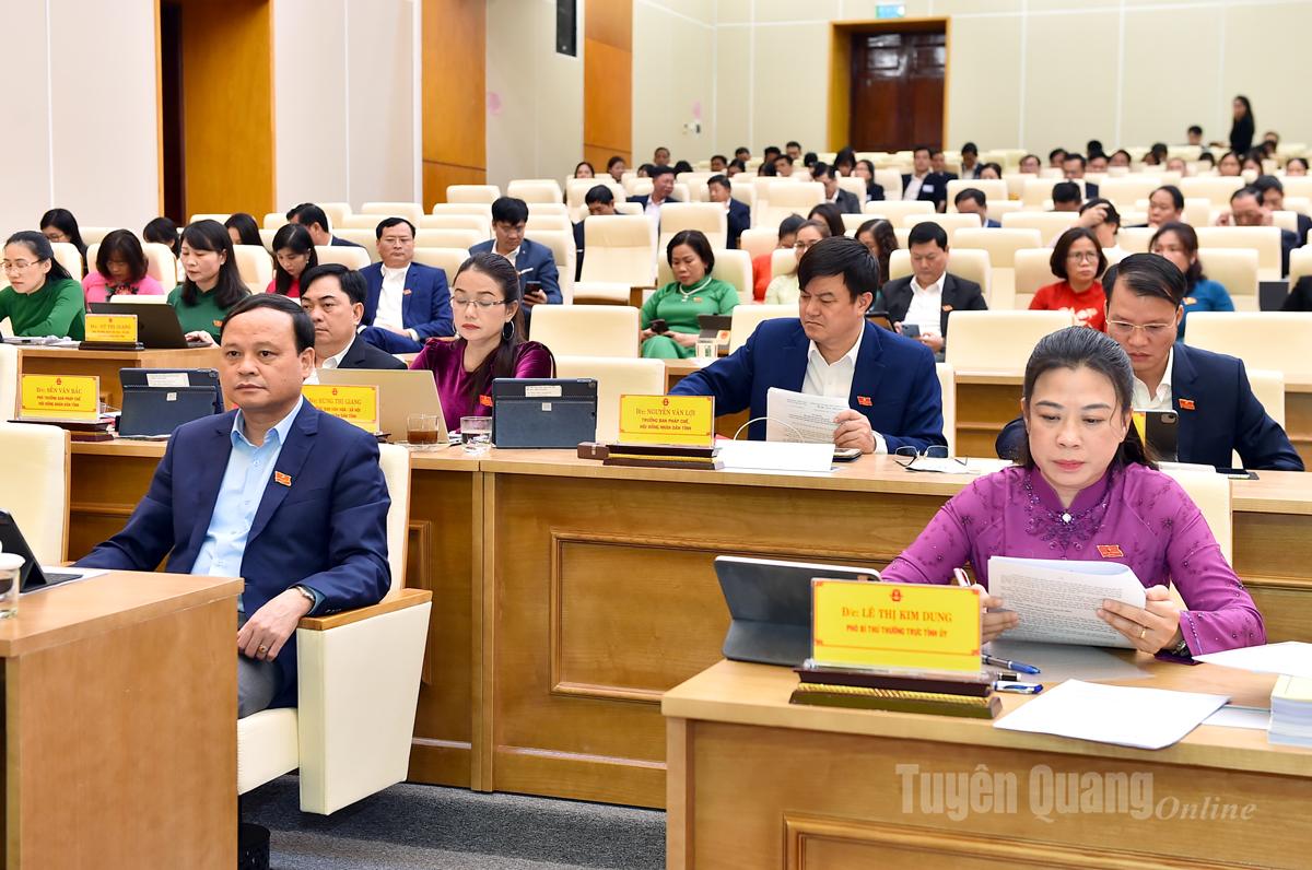 Товарищ Ле Тхи Ким Зунг, постоянный заместитель секретаря провинциального комитета партии и делегаты, присутствовавшие на встрече.