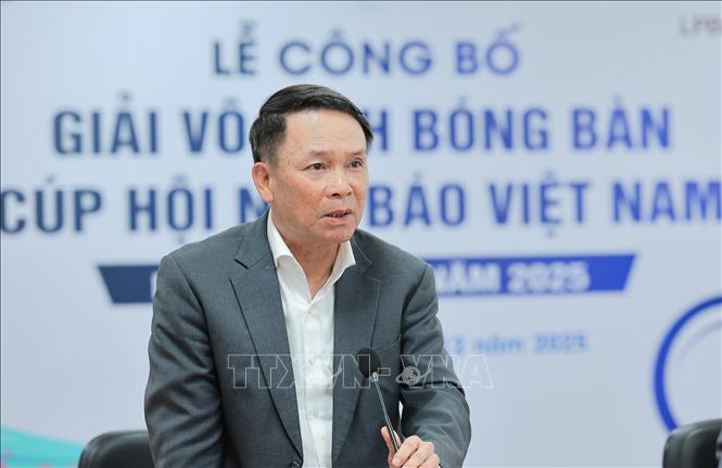 Giải vô địch Bóng bàn Cúp Hội Nhà báo Việt Nam 2025 chính thức khởi động - Ảnh 1.