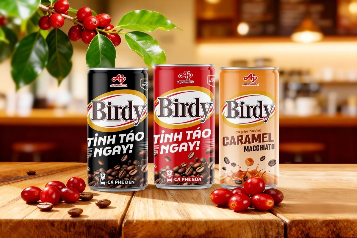 Productos de café Birdy® de Ajinomoto Vietnam. Foto: AJ. Các dòng sản phẩm Cà phê Birdy® từ nhà Ajinomoto Việt Nam. Ảnh: AJ.