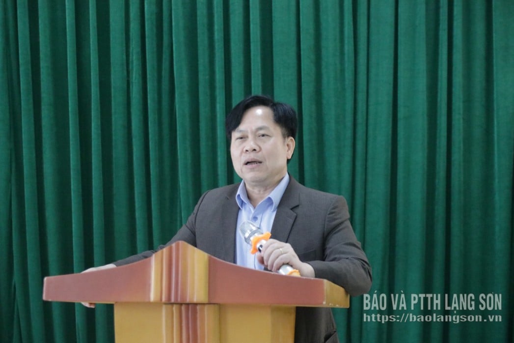 Para pemimpin Departemen Pertanian dan Lingkungan Hidup Lang Son berbicara di konferensi tersebut