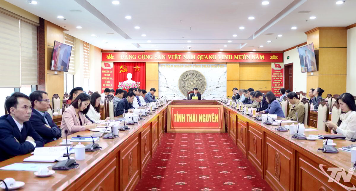 Pohled na konferenci v místě konání provincie Thái Nguyên.