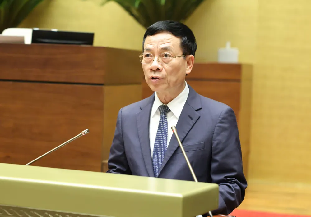 រដ្ឋមន្ត្រីក្រសួងវិទ្យាសាស្ត្រ និងបច្ចេកវិទ្យា លោក Nguyen Manh Hung។ រូបថត៖ QUANG PHUC