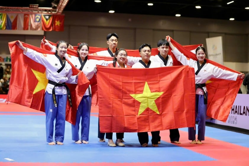 Việt Nam giành thêm HCV ở môn Taekwondo tại SEA Games 33- Ảnh 1.