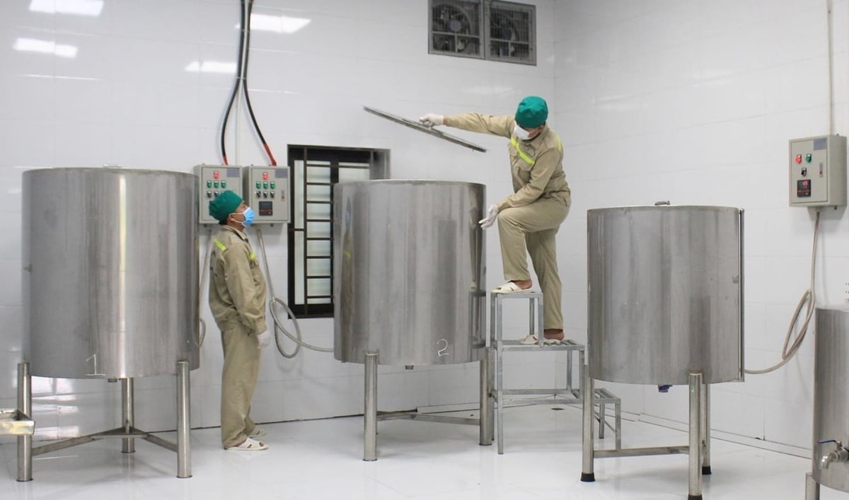 Hệ thống công nghệ chế biến sản phẩm của HTX Tĩnh Sáng Đường. Ảnh: Phạm Tuân.