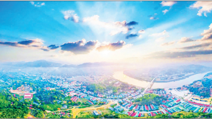 ภาพมุมกว้างของศูนย์กลางชุมชนเบาฮา (ลาวไฉ)