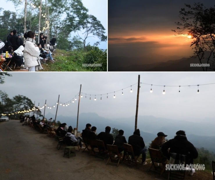 Молоді туристи сидять вздовж провінційної дороги 257B з 4 до 6 ранку, чекаючи, щоб наздогнати хмари на вершині гори Дон Ден у холодну високогірну погоду.