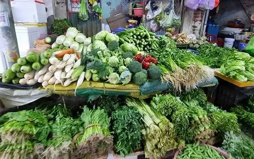Green vegetable prices cool down Giá rau xanh hạ nhiệt