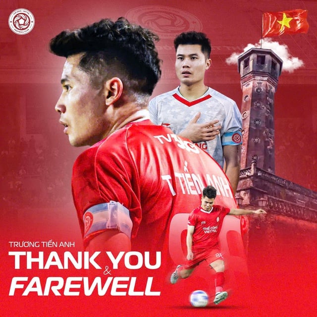 Cong Viettel-teamet underlättade Tien Anhs flytt till Ninh Binh-'galaxen' - Foto 1. Thể Công Viettel tạo điều kiện cho Tiến Anh gia nhập 'dải ngân hà' Ninh Bình - Ảnh 1.