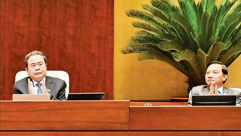 Președintele Adunării Naționale, Tran Thanh Man, a prezidat sesiunea. (Foto: DUY LINH)