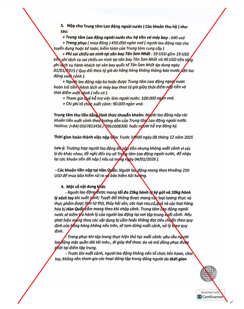 Giả mạo văn bản của Bộ Nội vụ để lừa đảo người lao động- Ảnh 2.