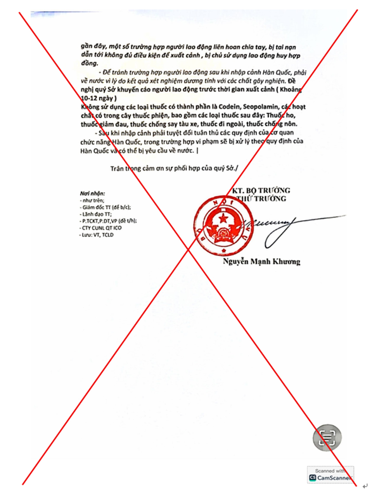 Giả mạo văn bản của Bộ Nội vụ để lừa đảo người lao động- Ảnh 3.