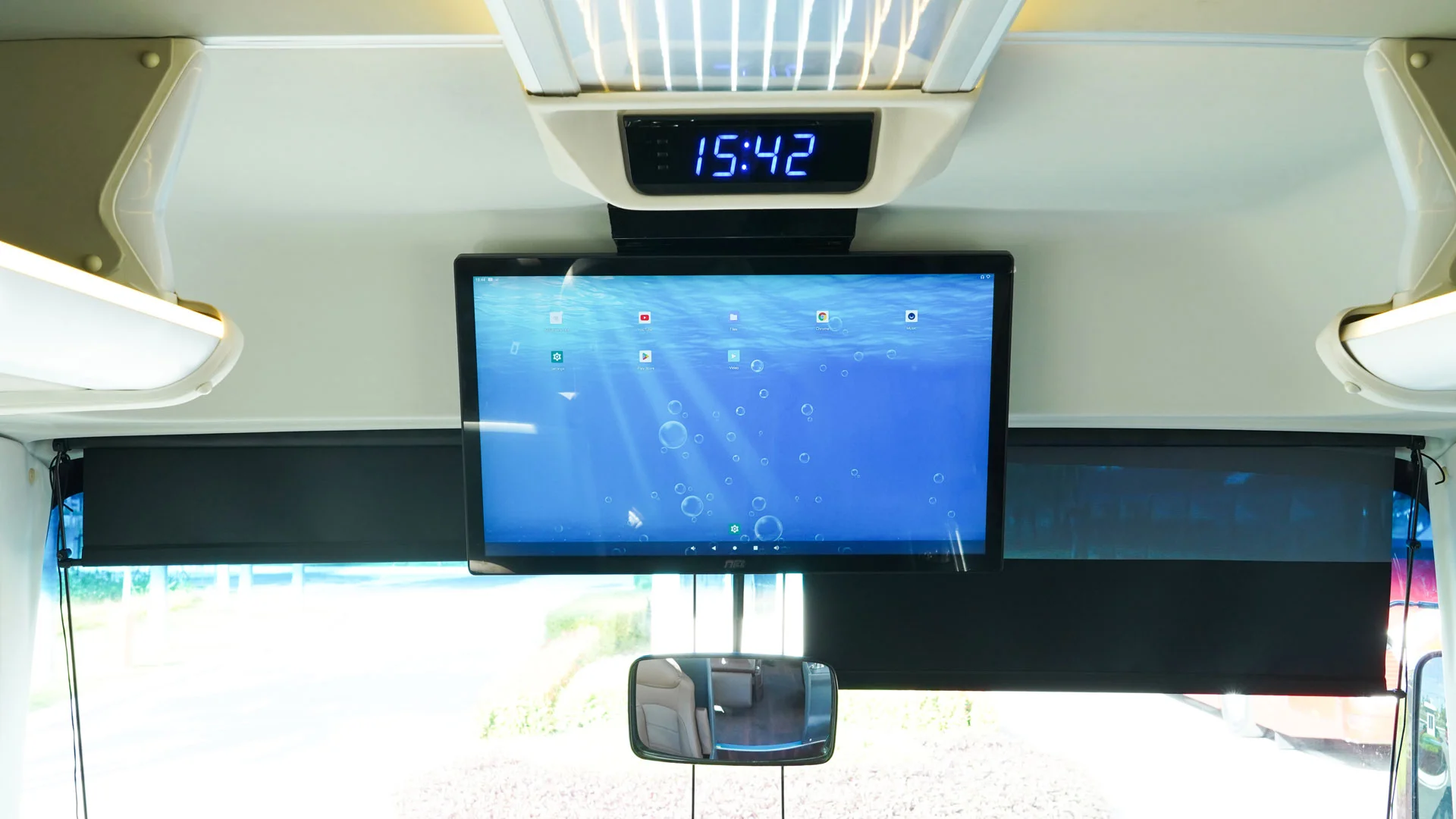 màn hình giải trí trên THACO Cruizer 125.webp