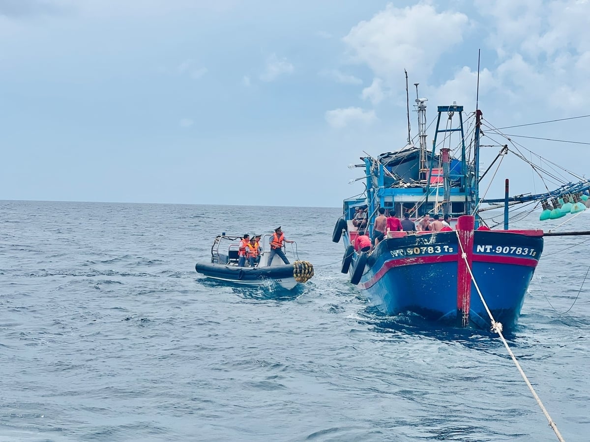 Proyek transformasi industri perikanan ini sangat penting dalam mengurangi tekanan penangkapan ikan terhadap sumber daya perikanan alami, serta berkontribusi pada implementasi kebijakan yang efektif untuk memerangi penangkapan ikan ilegal, tidak dilaporkan, dan tidak diatur (IUU). Foto: Trong Linh. Đề án chuyển đổi nghề khai thác thủy sản có ý nghĩa quan trọng trong việc giảm áp lực khai thác lên nguồn lợi thủy sản tự nhiên, góp phần thực hiện hiệu quả chủ trương chống khai thác thủy sản bất hợp pháp, không báo cáo, không theo quy định (IUU). Ảnh: Trọng Linh.