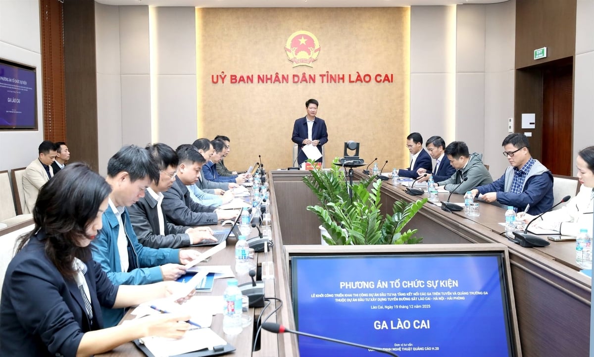 Tỉnh Lào Cai đã sẵn sàng các điều kiện để khởi công tuyến đường sắt liên vùng Lào Cai - Hà Nội - Hải Phòng vào ngày 19/12/2025. Ảnh: laocai.gov.vn