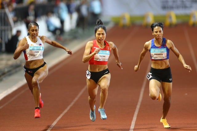 Technical error nearly cost Ha Thi Thu her bronze medal: Luckily, the organizers managed to correct the mistake in time... - Photo 1. Sai sót kỹ thuật, BTC suýt 'tước' HCĐ của Hà Thị Thu: May kịp sửa sai...- Ảnh 1.