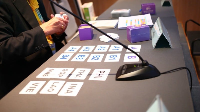 Lottningen till bordtennisgrenarna vid den 33:e SEA Games har ägt rum.