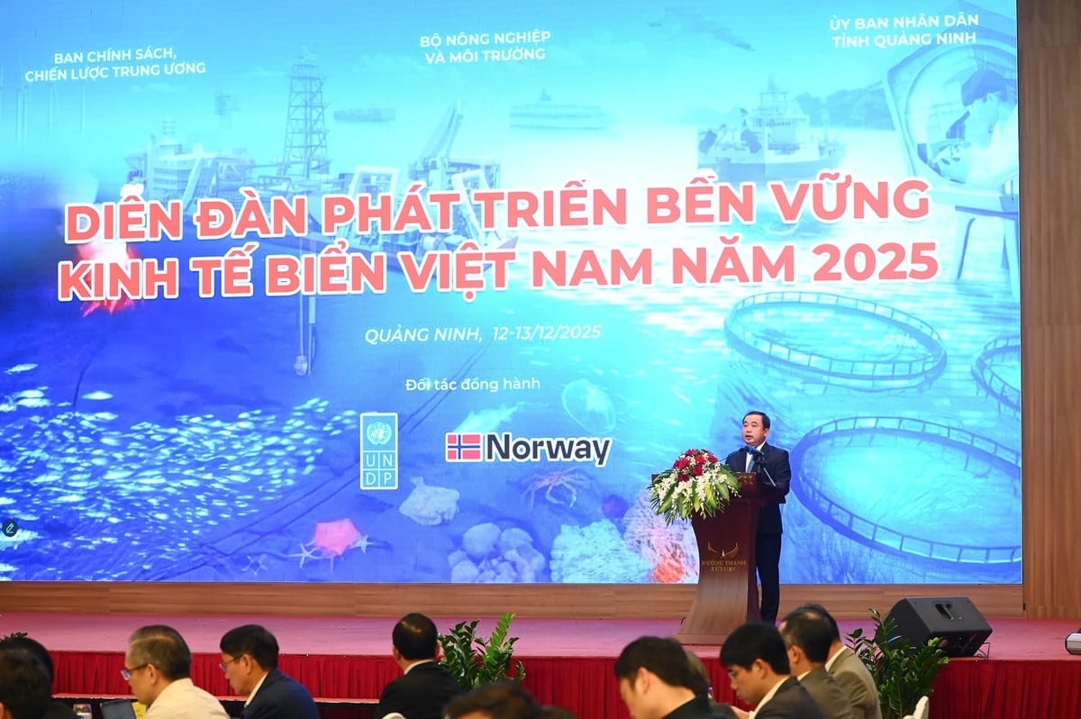 Bộ Nông nghiệp và Môi trường phối hợp cùng Ban Chính sách, Chiến lược Trung ương và Tỉnh ủy, UBND tỉnh Quảng Ninh tổ chức Diễn đàn Phát triển bền vững kinh tế biển Việt Nam 2025. Ảnh: Tùng Đinh.