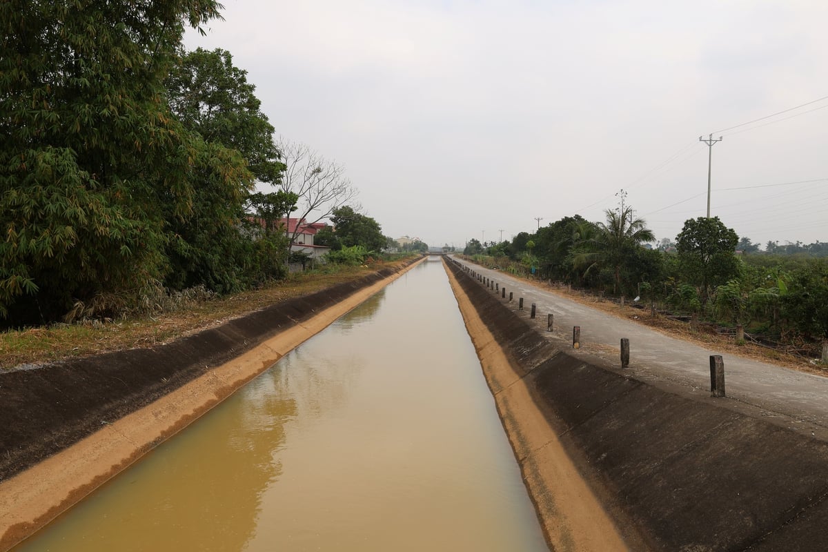 Les systèmes d'irrigation par gravité garantissent la production agricole et réduisent la dépendance aux conditions météorologiques. Photo : Thanh Tam. Hệ thống tưới tự chảy đảm bảo cho sản xuất nông nghiệp, giảm phụ thuộc vào thời tiết. Ảnh: Thanh Tâm.