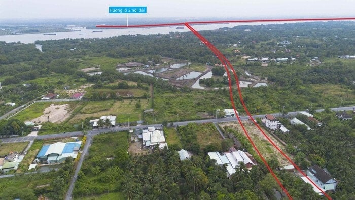 Dong Nai 2 köprüsünün inşa edilmesi planlanan alan. (Fotoğraf, Donanma tarafından sağlanmıştır.)