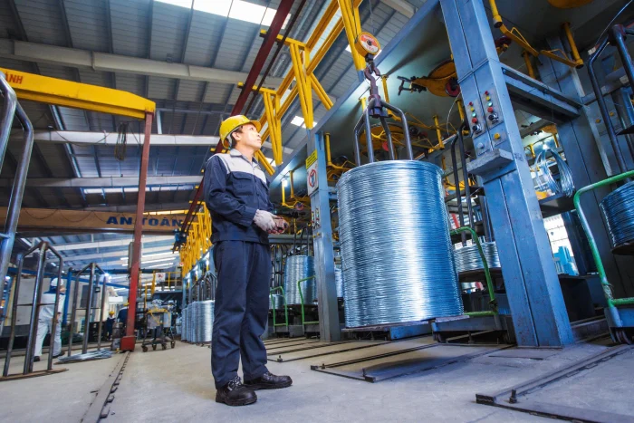 Hoa Phat galvaniserad ståltråd. Foto: Hoa Phat. Thép dây mạ kẽm Hòa Phát. Ảnh: Hòa Phát.