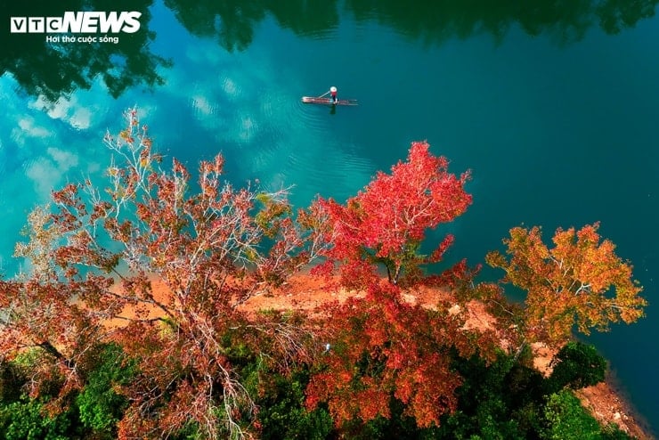 Den kunstige innsjøen i Cao Bang er like livlig som det europeiske landskapet i høstsesongen når bladene skifter farge - 7