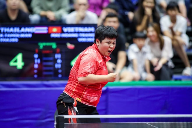 Vietnamese table tennis team unable to spring a surprise against defending champions Thailand and Singapore - Photo 5. Bóng bàn Việt Nam không thể gây bất ngờ trước đương kim vô địch Thái Lan, Singapore- Ảnh 5.