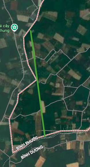 A 13-as főút nyugati szakaszának részletes útvonaltérképe műholdas térképen.