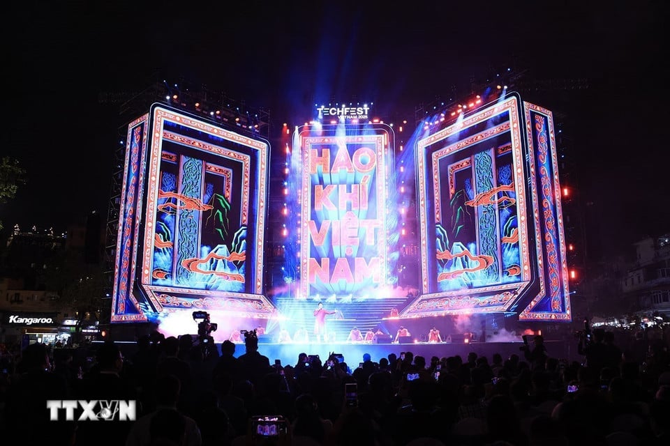 מבט על טקס הפתיחה של Techfest Vietnam 2025. צילום: VNA