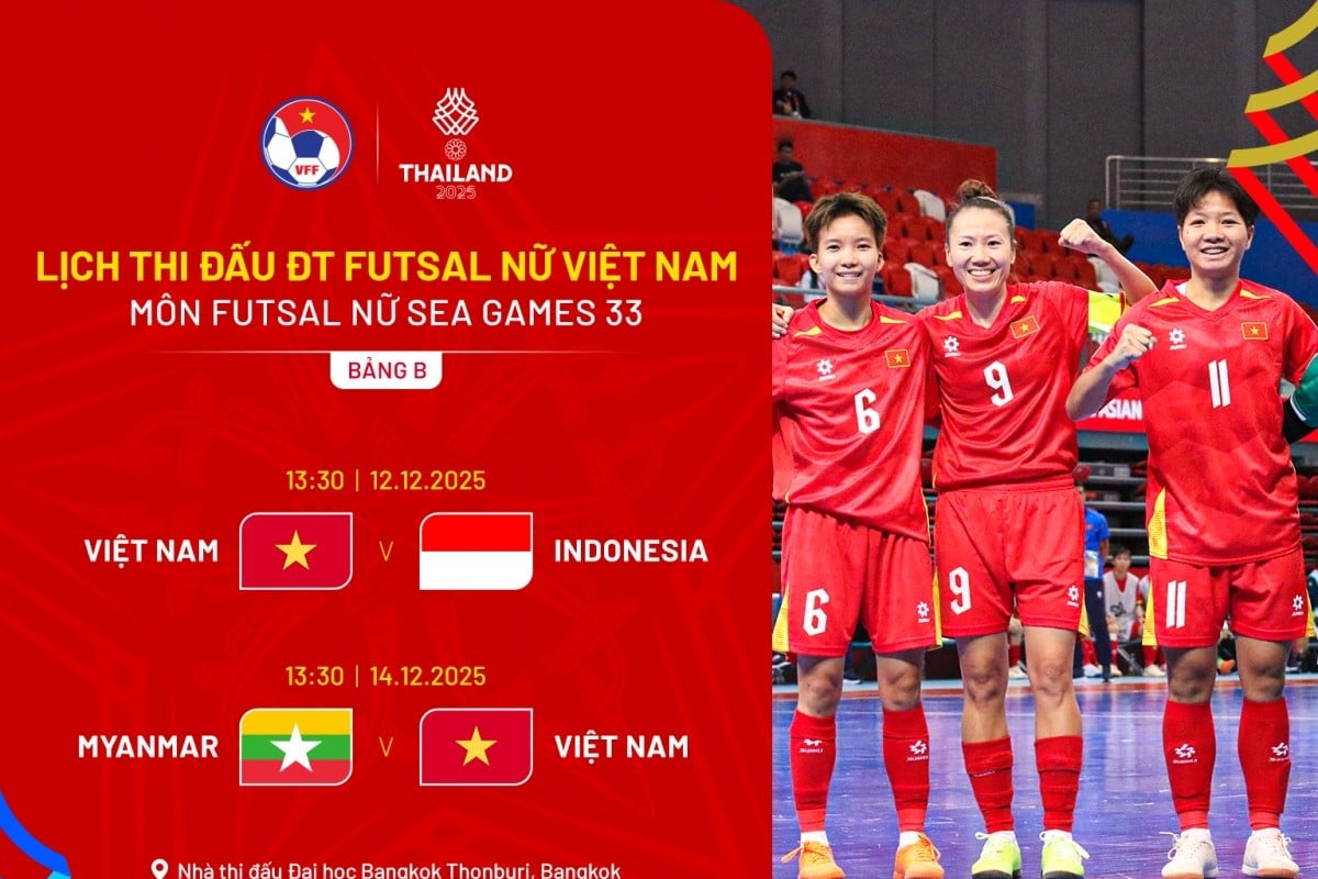 Último calendario del equipo femenino de fútbol sala de Vietnam en los SEA Games 33.