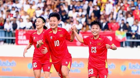 With a convincing victory over Myanmar, the Vietnamese women's team proudly advanced to the semi-finals of the SEA Games 33.