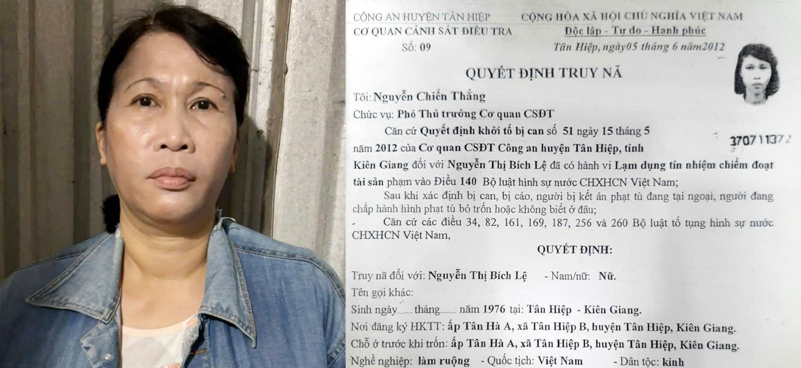 Femeia a fost arestată după 13 ani de fugar.